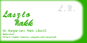 laszlo makk business card